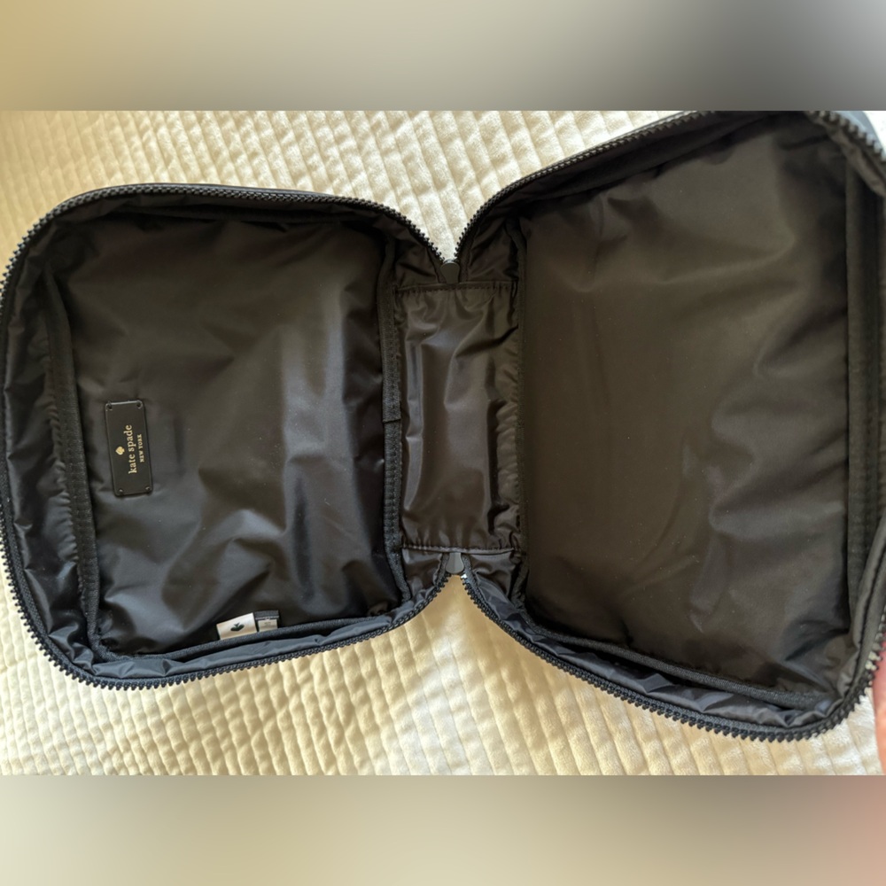 Kate Spade Black Travel Cosmetic/Toiletry Storage Bag Set - Picture 5 of 10